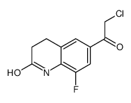 6-(2-chloroacetyl)-8-fluoro-3,4-dihydro-1H-quinolin-2-one结构式