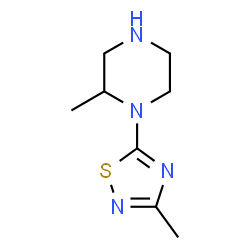 3-Methyl-5-(2-methylpiperazin-1-yl)-1,2,4-thiadiazole Structure