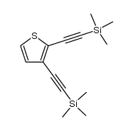 2,3-bis[(trimethylsilyl)ethynyl]thiophene结构式
