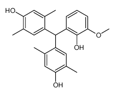 4-[(4-hydroxy-2,5-dimethylphenyl)-(2-hydroxy-3-methoxyphenyl)methyl]-2,5-dimethylphenol Structure