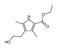 ethyl 3,5-dimethyl-4-(hydroxyethyl)-1H-pyrrole-2-carboxylate结构式