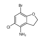 7-Bromo-5-chloro-2,3-dihydro-1-benzofuran-4-amine Structure