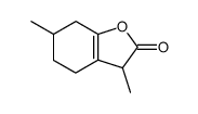 3,6-dimethyl-4,5,6,7-tetrahydro-3H-benzofuran-2-one结构式