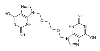 2-amino-9-[2-[(2-amino-6-oxo-3H-purin-9-yl)methoxy]ethoxymethyl]-3H-purin-6-one Structure