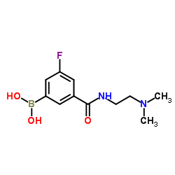 (3-((2-(dimethylamino)ethyl)carbamoyl)-5-fluorophenyl)boronic acid Structure