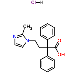 4-(2-Methyl-1H-imidazol-1-yl)-2,2-diphenylbutanoic acid hydrochloride (1:1)结构式