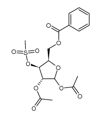 5-O-benzoyl-1,2-di-O-acetyl-3-O-methanesulfonyl-α/β-D-xylofuranose Structure