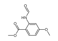 Benzoic acid, 2-(formylamino)-4-methoxy-, methyl ester (9CI) Structure