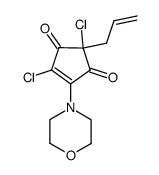 2-allyl-2,5-dichloro-4-morpholinocyclopent-4-ene-1,3-dione结构式