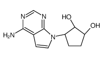 (1R,2S,3R)-3-(4-aminopyrrolo[2,3-d]pyrimidin-7-yl)cyclopentane-1,2-diol Structure