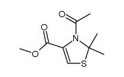 methyl 3-acetyl-2,3-dihydro-2,2-dimethyl-1,3-thiazole-4-carboxylate Structure
