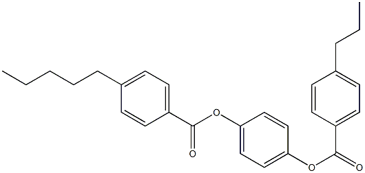 戊基苯甲酸-丙基苯基酰氧基苯酚酯结构式