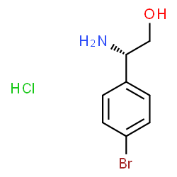 (S)-2-氨基-2-(4-溴苯基)乙醇盐酸盐结构式