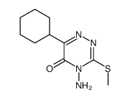 4-amino-6-cyclohexyl-3-methylsulfanyl-1,2,4-triazin-5-one结构式