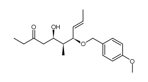 (5R,6S,7R,E)-5-hydroxy-7-((4-methoxybenzyl)oxy)-6-methyldec-8-en-3-one结构式