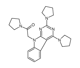 2-(2,4-dipyrrolidin-1-ylpyrimido[4,5-b]indol-9-yl)-1-pyrrolidin-1-ylethanone Structure