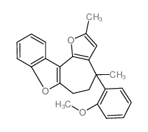 4H-Furo[2',3':3,4]cyclohepta[1,2-b]benzofuran, 5,6-dihydro-4-(2-methoxyphenyl)-2,4-dimethyl- (en) Structure