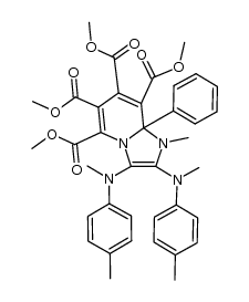 1-methyl-2,3-bis(methyl-4-tolylamino)-9-phenyl-1,9-dihydroimidazo[1,2-a]pyridine-5,6,7,8-tetracarboxylic acid-tetramethyl ester Structure