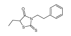 5-ethyl-3-(2-phenylethyl)-2-sulfanylidene-1,3-thiazolidin-4-one Structure