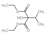 Propanedioic acid,2-hydroxy-2-(1-methylethyl)-, 1,3-diethyl ester Structure