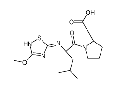 (2S)-1-[(2S)-2-[(3-methoxy-1,2,4-thiadiazol-5-yl)amino]-4-methylpentanoyl]pyrrolidine-2-carboxylic acid结构式