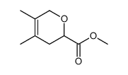 4,5-Dimethyl-3,6-dihydro-2H-pyran-2-carboxylic acid methyl ester Structure