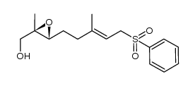 3,7-dimethyl-1-(phenylsulfonyl)-6R,7R-epoxy-8-hydroxy-2E-octene结构式