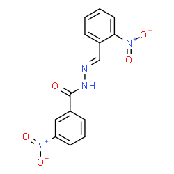 3-nitro-N'-(2-nitrobenzylidene)benzohydrazide结构式