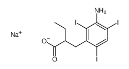 sodium 2-(3-amino-2,4,6-triiodobenzyl)butyrate Structure