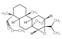 2H-1b,9-Epidioxyphenanthro[1,2-b]oxirene-4-carboxylicacid, dodecahydro-4,7a-dimethyl-9a-(1-methylethyl)-, methyl ester, [1aS-(1aa,1bb,3ab,4b,7aa,7bb,9b,9aa)]- (9CI)结构式