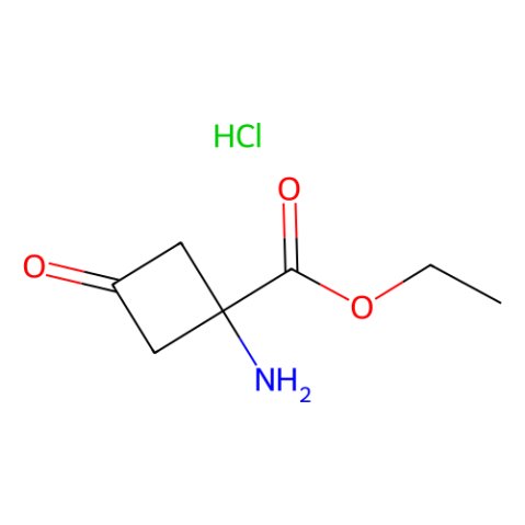 ethyl 1-amino-3-oxo-cyclobutanecarboxylate;hydrochloride Structure