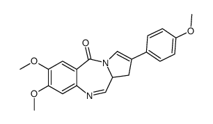 (6aS)-2,3-dimethoxy-8-(4-methoxyphenyl)-6a,7-dihydropyrrolo[2,1-c][1,4]benzodiazepin-11-one结构式