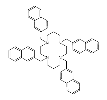 1,4,8,11-tetrakis(2-naphthylmethyl)-1,4,8,11-tetraazacyclotetradecane结构式