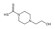 4-(2-hydroxyethyl)piperazine-1-carbodithioic acid Structure