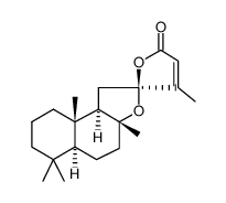 (2S)-3,3'aβ,6',6',9'aβ-Pentamethyl-3'a,4',5',5'aα,6',7',8',9',9'a,9'bα-decahydrospiro[furan-2(5H),2'(1'H)-naphtho[2,1-b]furan]-5-one structure