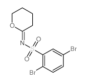 Benzenesulfonamide,2,5-dibromo-N-(tetrahydro-2H-pyran-2-ylidene)- structure