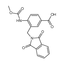 4-methoxycarbonylamino-3-(phthalimidomethyl)benzoic acid结构式