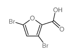 3,5-dibromofuran-2-carboxylic acid结构式