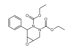 4,5-epoxy-3-phenyl-tetrahydro-pyridazine-1,2-dicarboxylic acid diethyl ester结构式