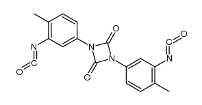 1,3-bis-(3-isocyanato-4-methylphenyl)-[1,3]diazetidine-2,4-dione结构式