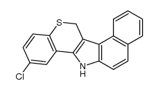 2-chloro-6,13-dihydro-benzo[e]thiochromeno[4,3-b]indole结构式