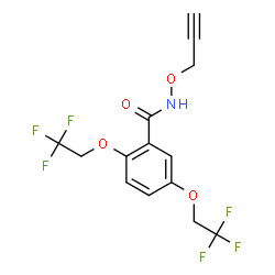 N-(2-PROPYNYLOXY)-2,5-BIS(2,2,2-TRIFLUOROETHOXY)BENZENECARBOXAMIDE Structure