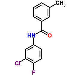 N-(3-Chloro-4-fluorophenyl)-3-methylbenzamide结构式