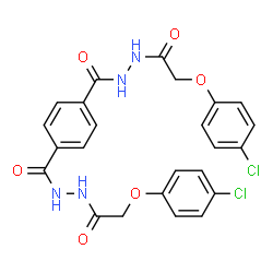 N'1,N'4-Bis[(4-chlorophenoxy)acetyl]terephthalohydrazide结构式