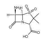 (5R,6R)-6-amino-2,2-dimethyl-1,1-dioxopenam-3-carboxylic acid Structure