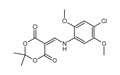 5-(((4-chloro-2,5-dimethoxyphenyl)amino)methylene)-2,2-dimethyl-1,3-dioxane-4,6-dione结构式