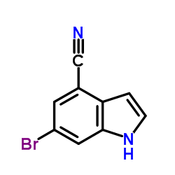 6-溴-1H-吲哚-4-甲腈结构式