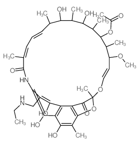 3-(ethylamino-methyl)-rifamycin结构式