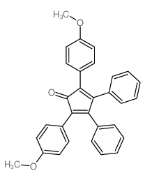 2,5-bis(4-methoxyphenyl)-3,4-diphenylcyclopenta-2,4-dien-1-one Structure