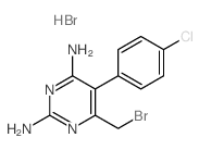 6-(bromomethyl)-5-(4-chlorophenyl)pyrimidine-2,4-diamine结构式